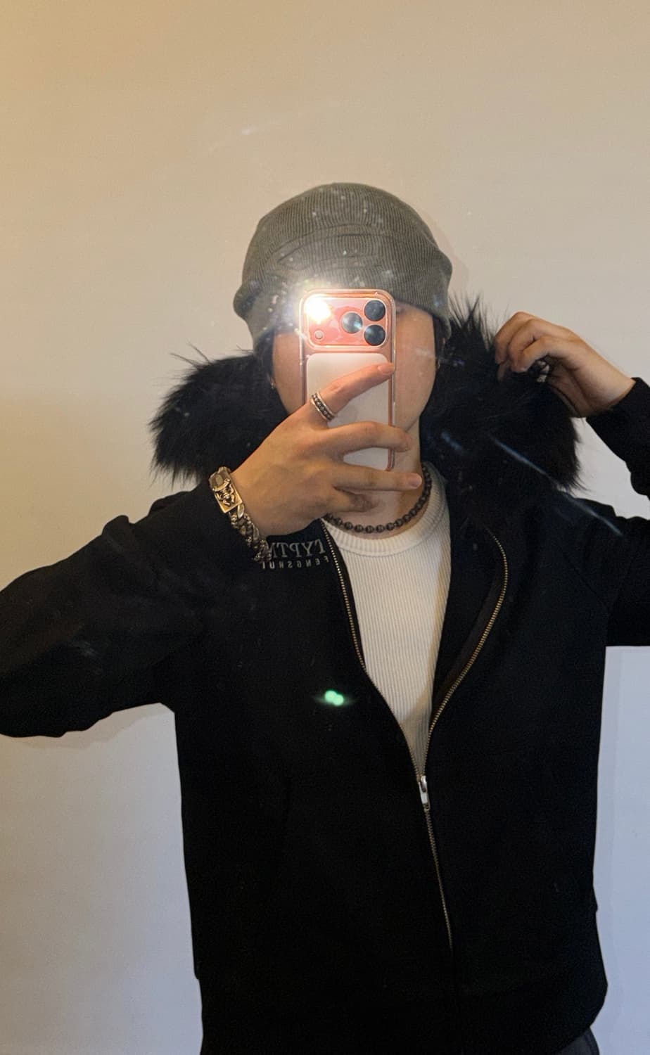 펑쉐이x양홍원 퍼 후드집업 (새상품) 상품이미지2