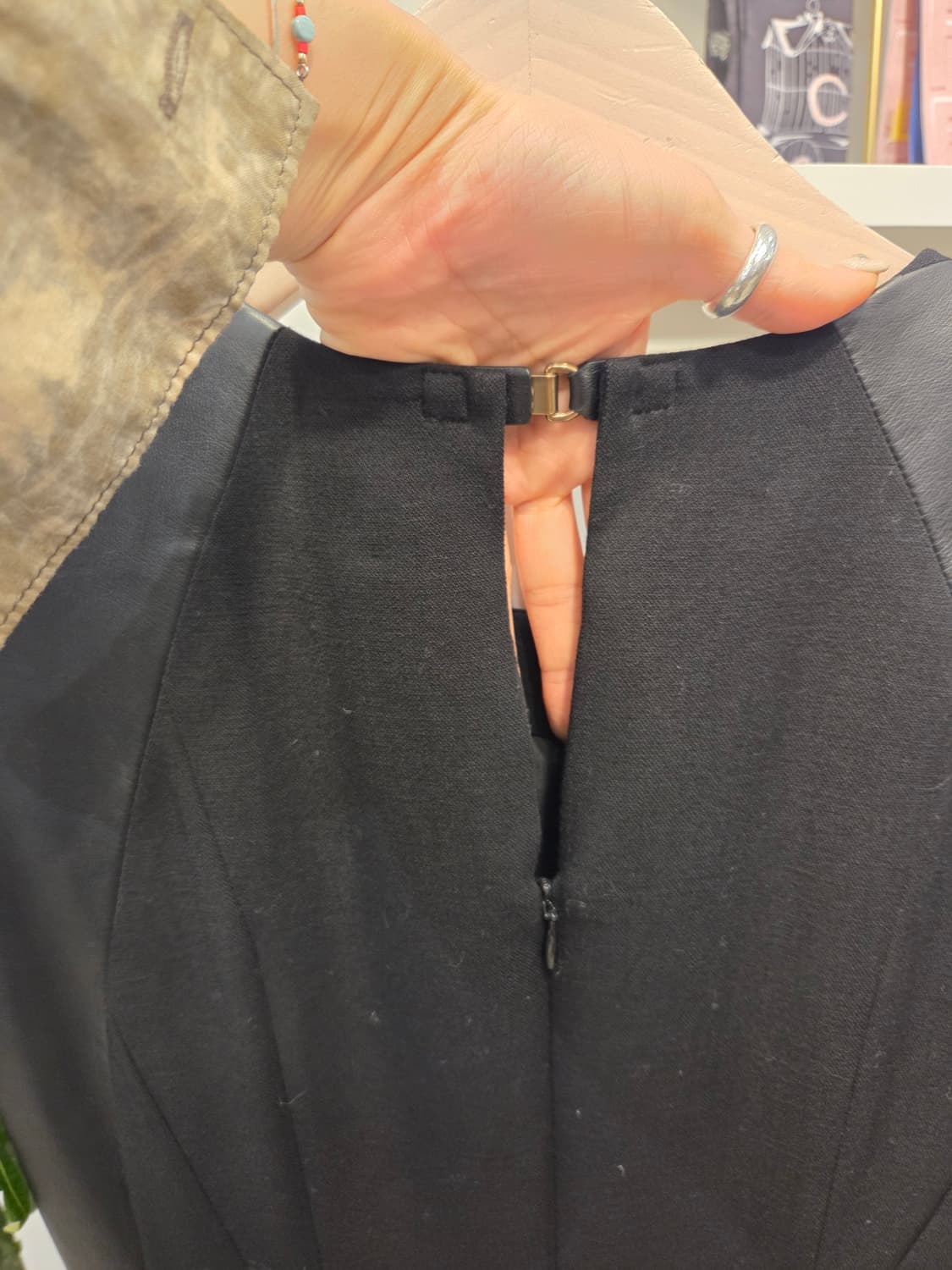 마인 양가죽 트리밍 울 원피스 상품이미지8