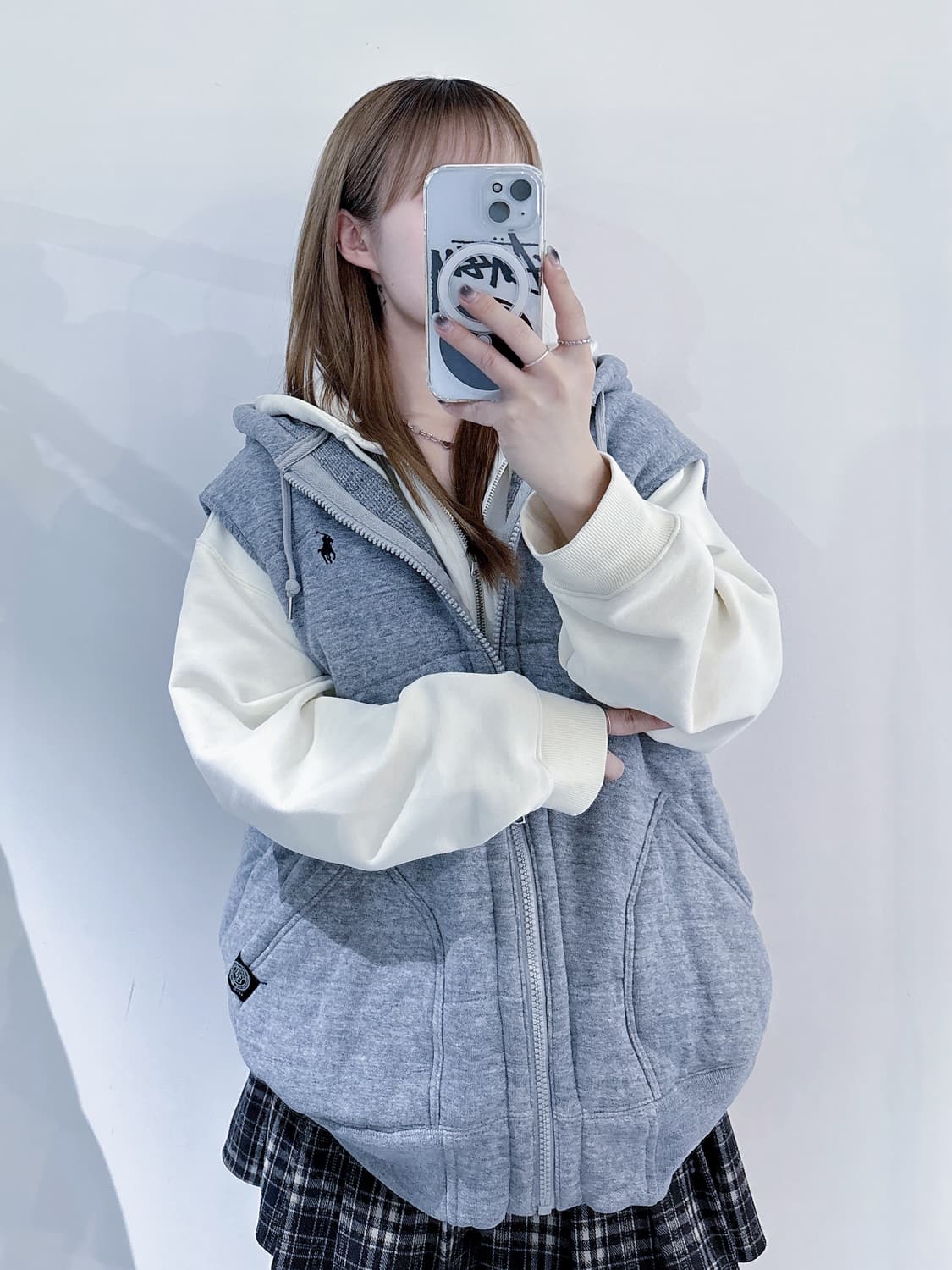 폴로랄프로렌 그레이 포니 후드 베스트 상품이미지3