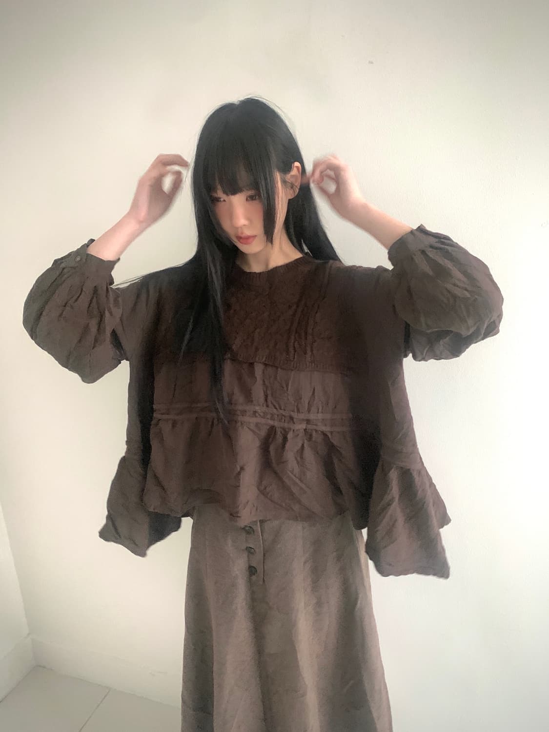 Wool button long skirt 상품이미지2