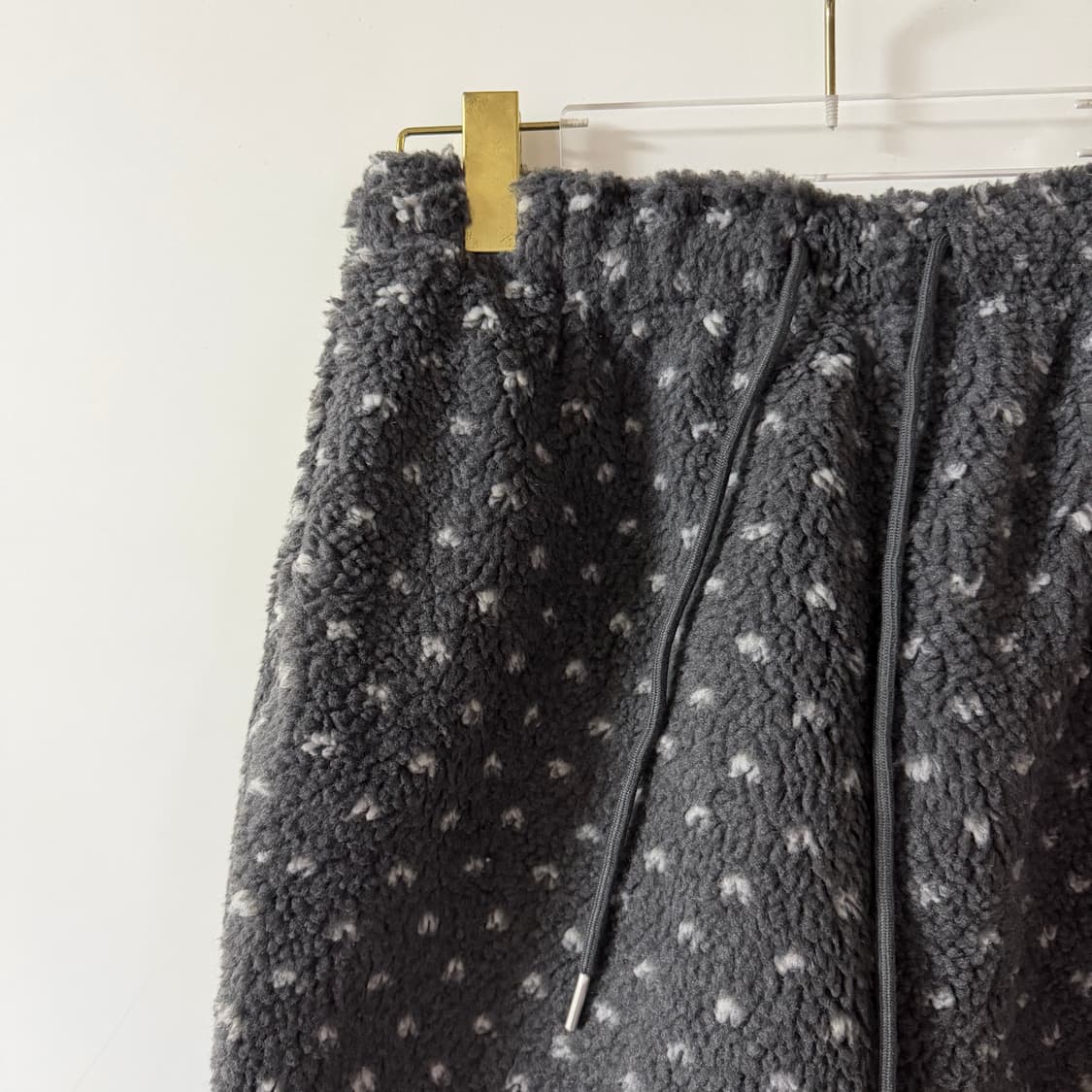 새상품 여자 도트 뽀글이 팬츠 상품이미지2