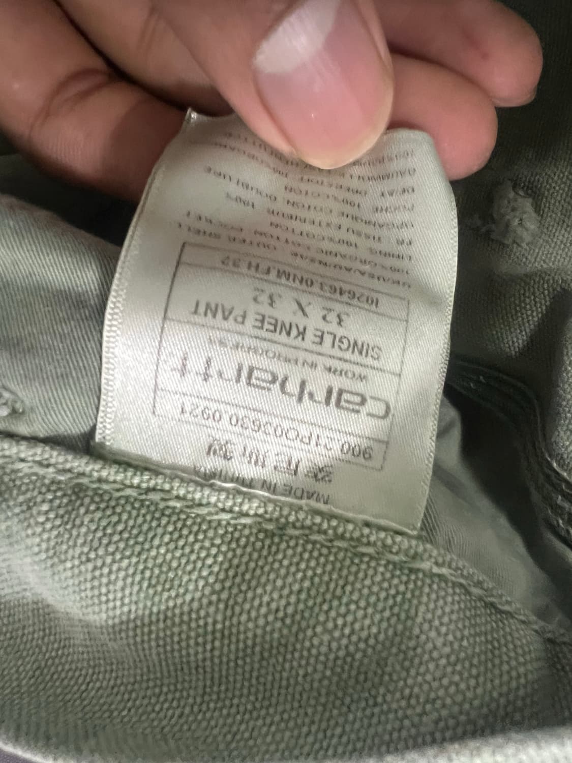 칼하트 Wip 싱글니 팬츠 32/32 상품이미지4