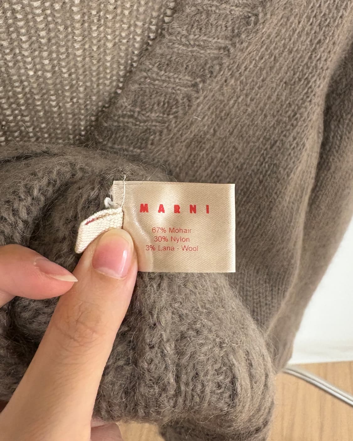 마르니 브라운 모헤어 브이넥 가디건 상품이미지9