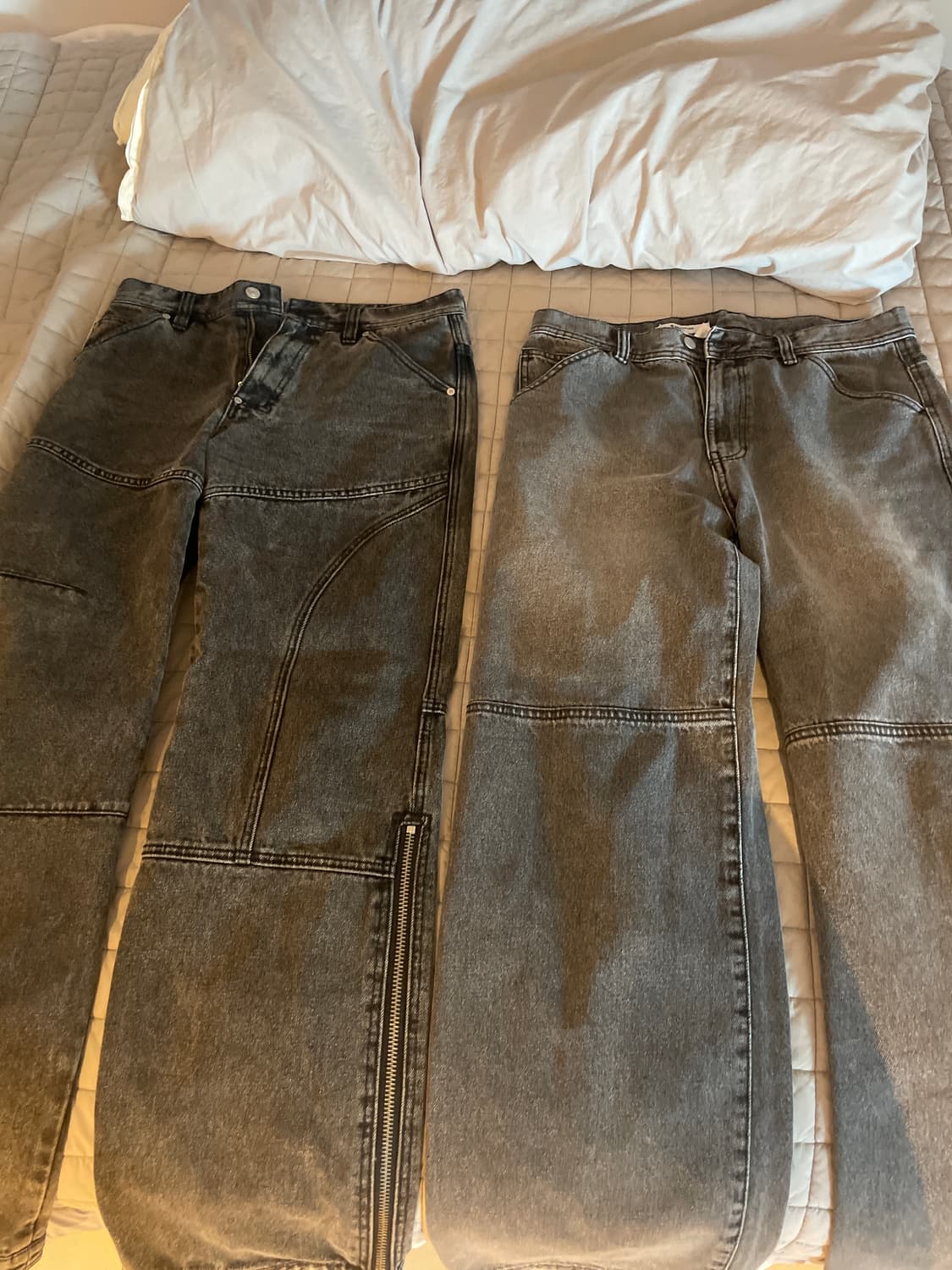 에잇세컨즈 디테일 와이드 흑청 상품이미지5