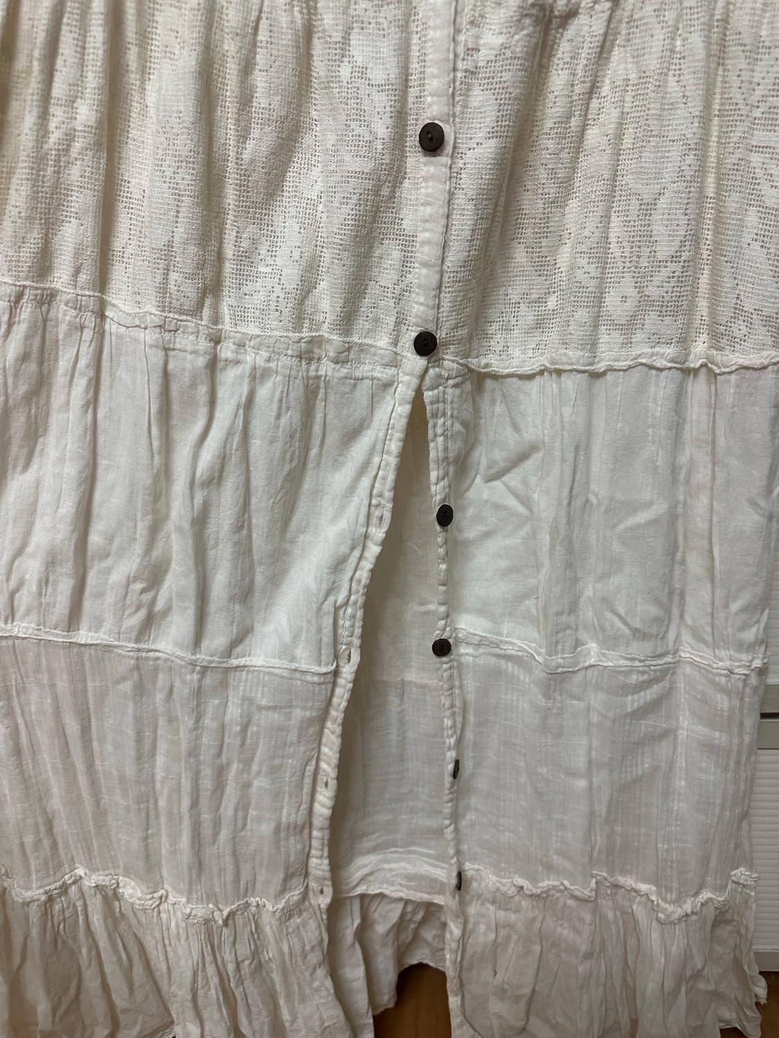 빈티지 레이어드 아이보리 원피스 바퀴벌레핏 빈티지크루 상품이미지4