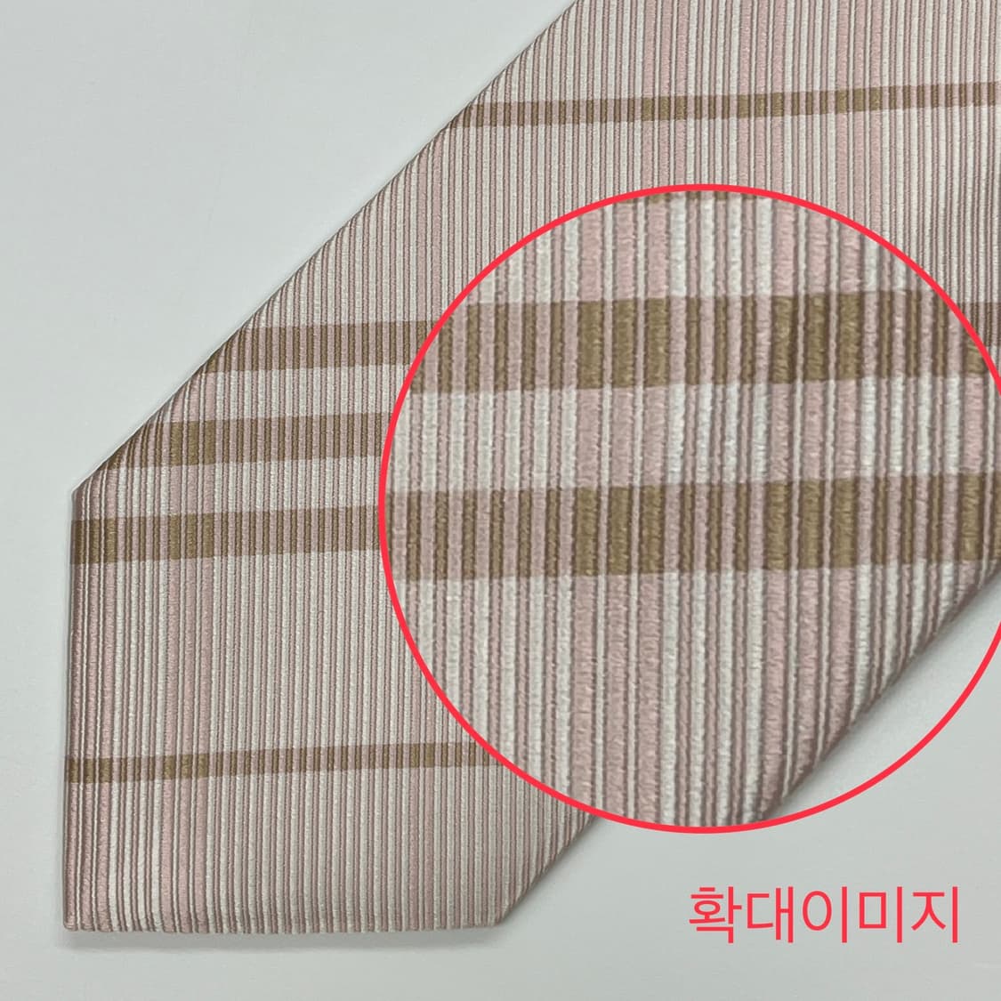 정품 명품 버버리 넥타이 9.2cm 연핑크 노바 체크 상품이미지5