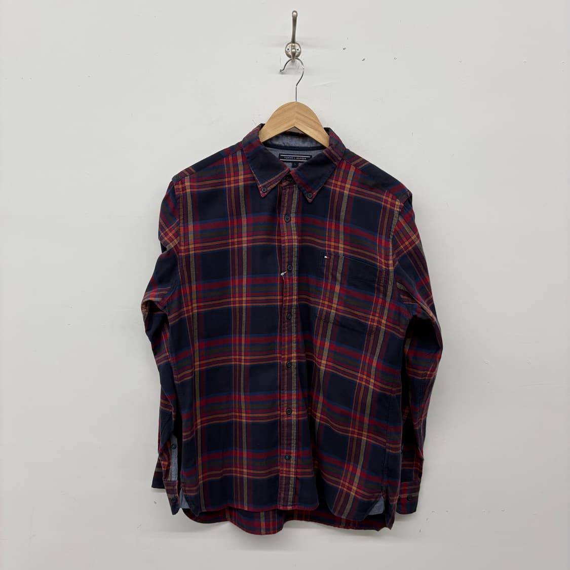 타미힐피거 체크 셔츠 남방 남성 L 상품이미지1