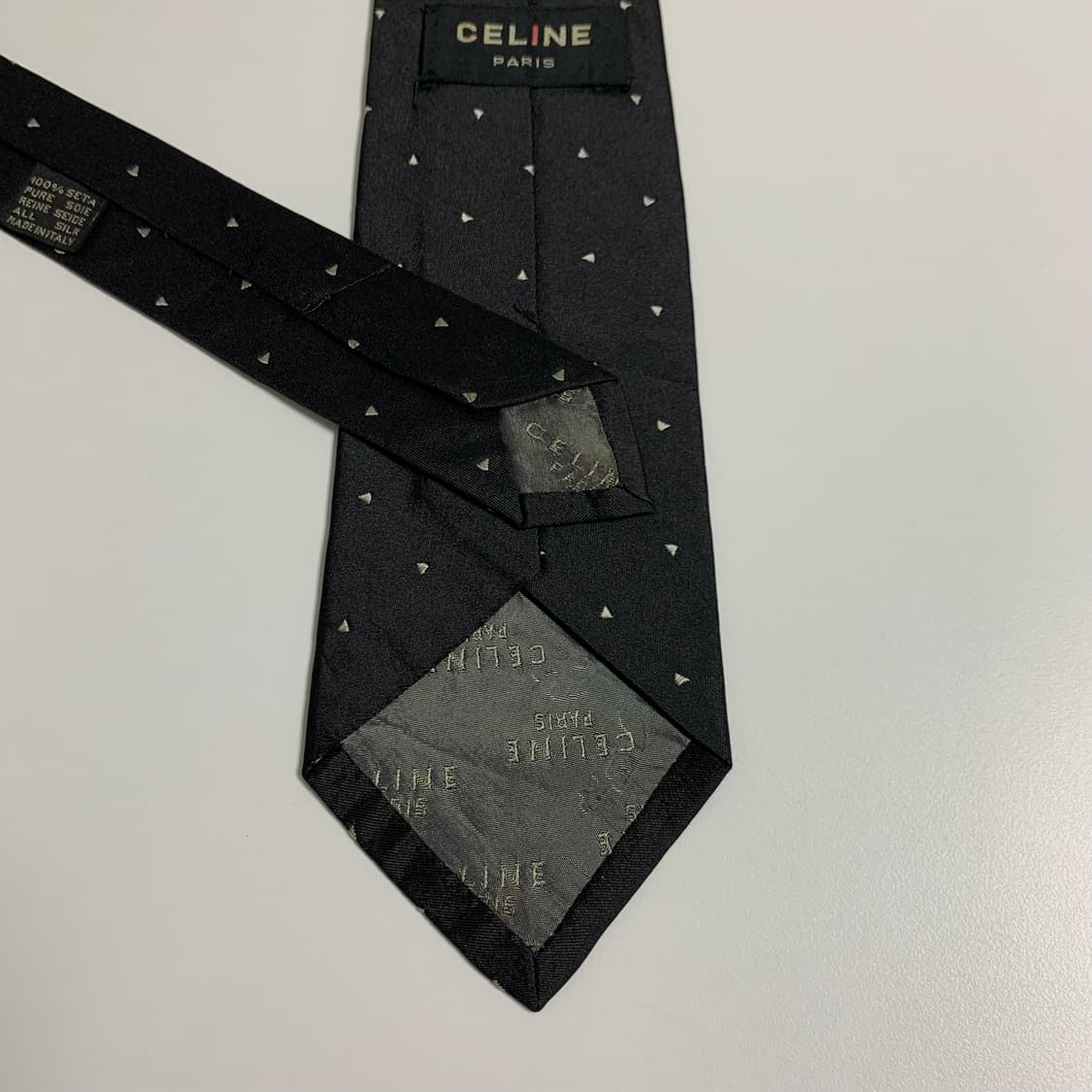 셀린느(CELINE) 블랙컬러 명품넥타이 A+등급 7.6cm 상품이미지6