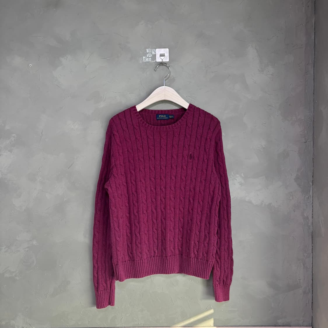 폴로 랄프로렌 꽈배기 니트 퍼플 상품이미지1