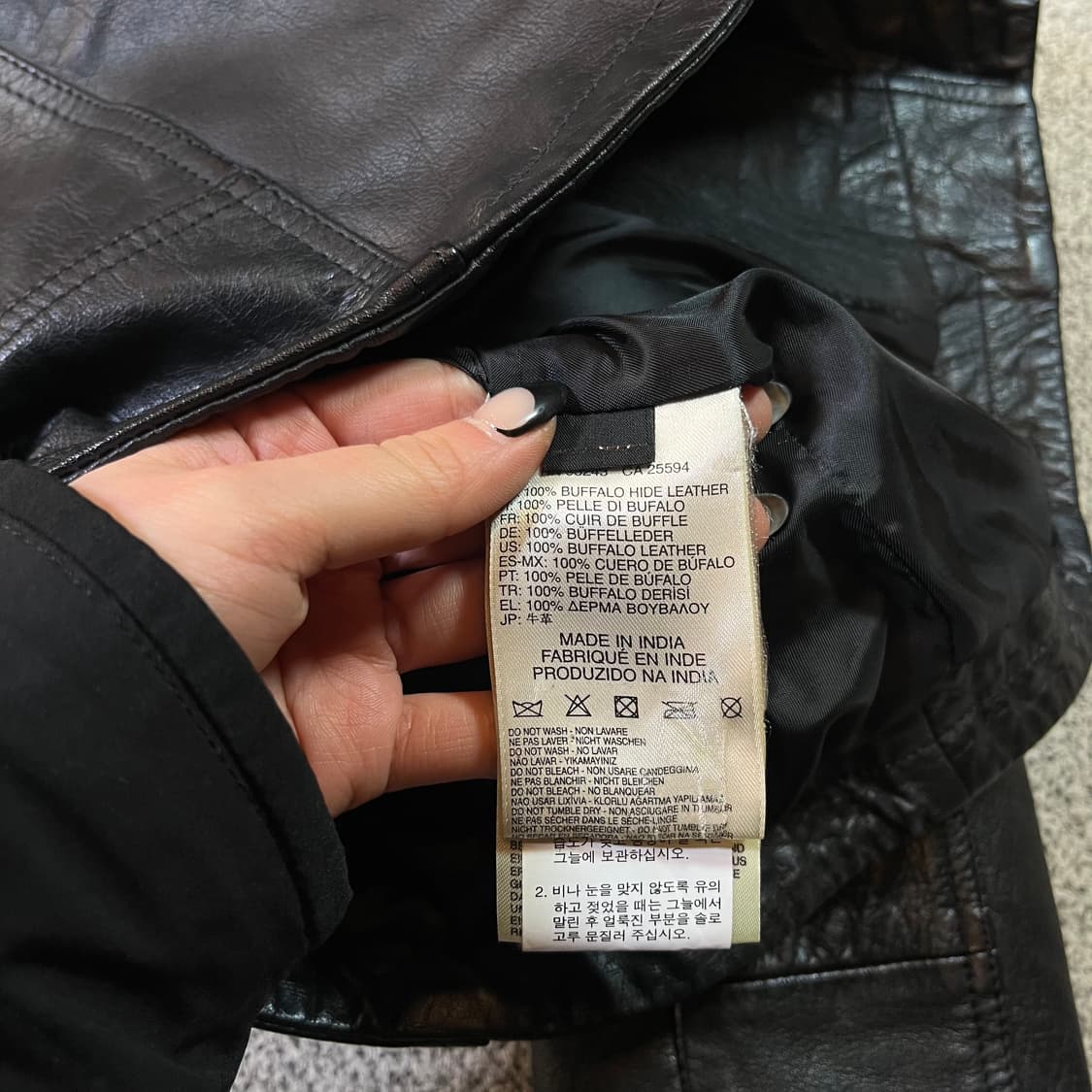 DIESEL 디젤 버팔로우 가죽 라이더 자켓 상품이미지5