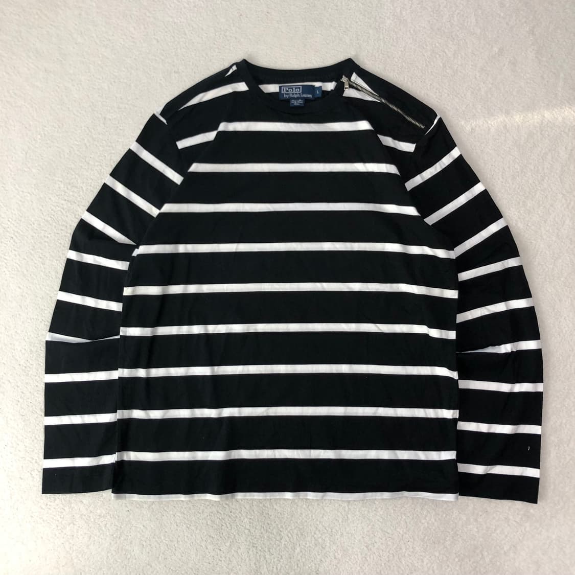 폴로랄프로렌 지퍼디테일 스트라이프 롱슬리브 상품이미지1