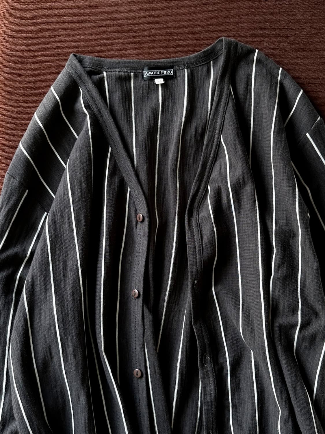 Cotton loose stripe cardigan 상품이미지2