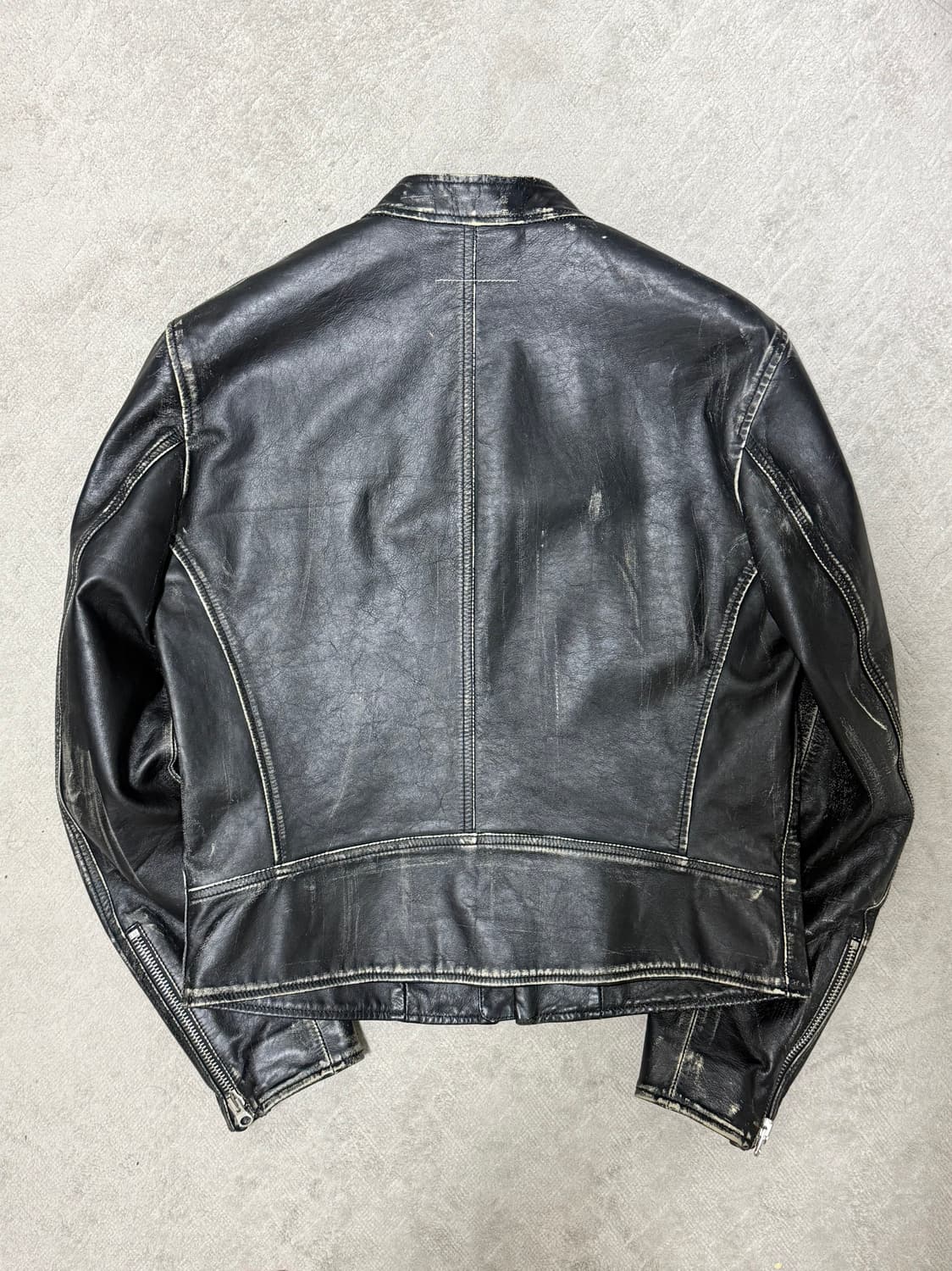 MM6 빈티지 이펙트 레더자켓 48 상품이미지2