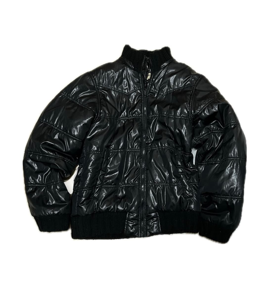 빈티지 폴리 유광 패딩 상품이미지1