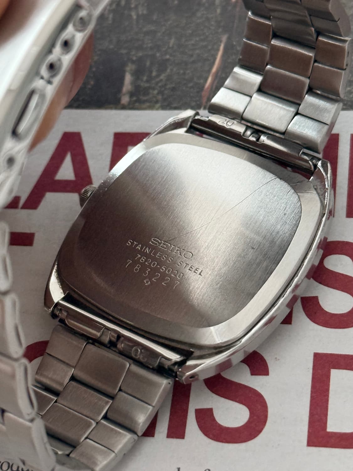 Seiko 세이코 쿼츠 스퀘어 로만 인덱스 1987 상품이미지6