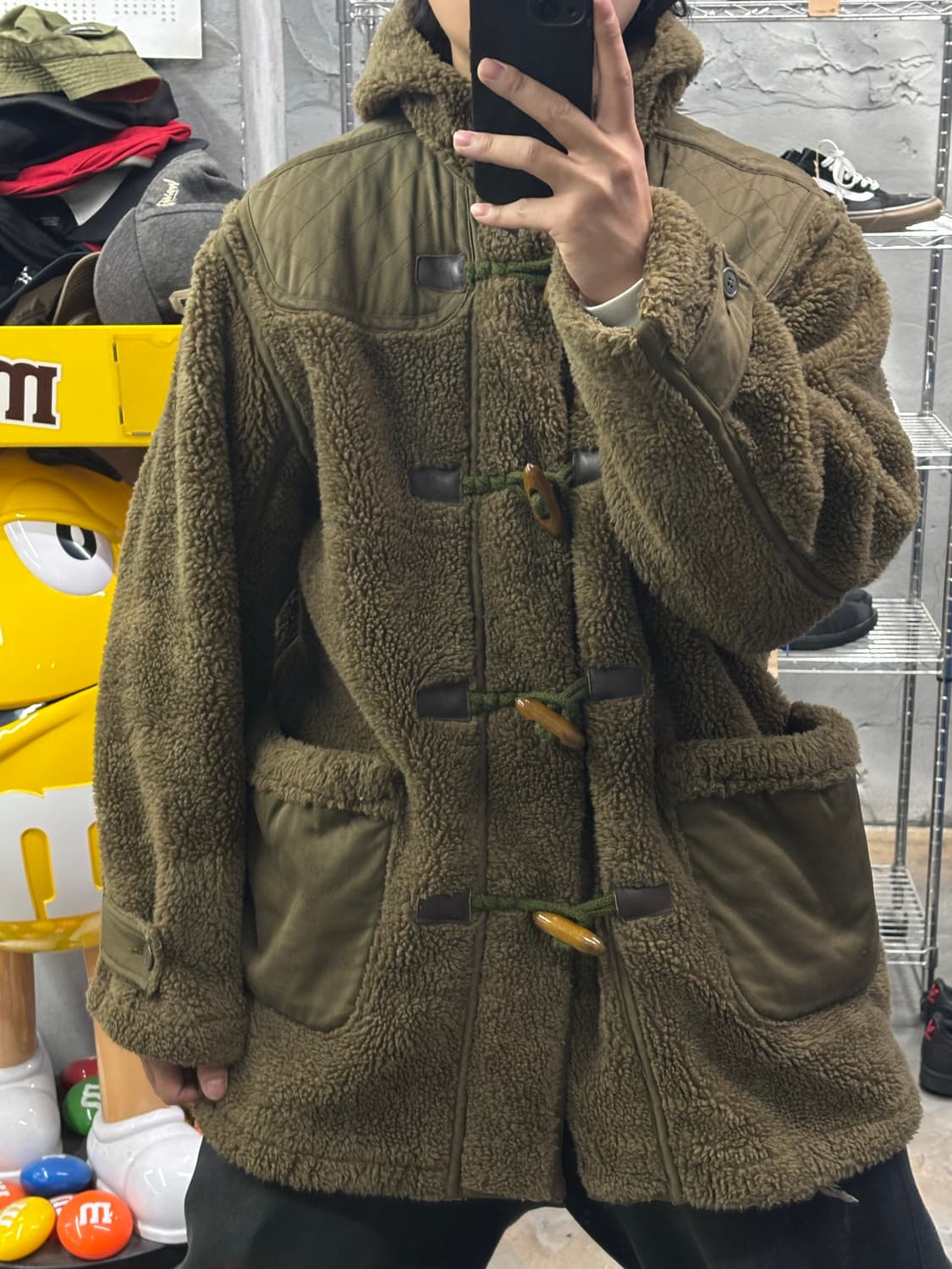 파인애플 아미 무스탕 더플코트 상품이미지8