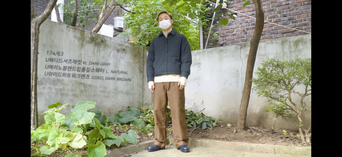 유니클로u 21fw  패디드셔츠자켓 다크 그레이 상품이미지5