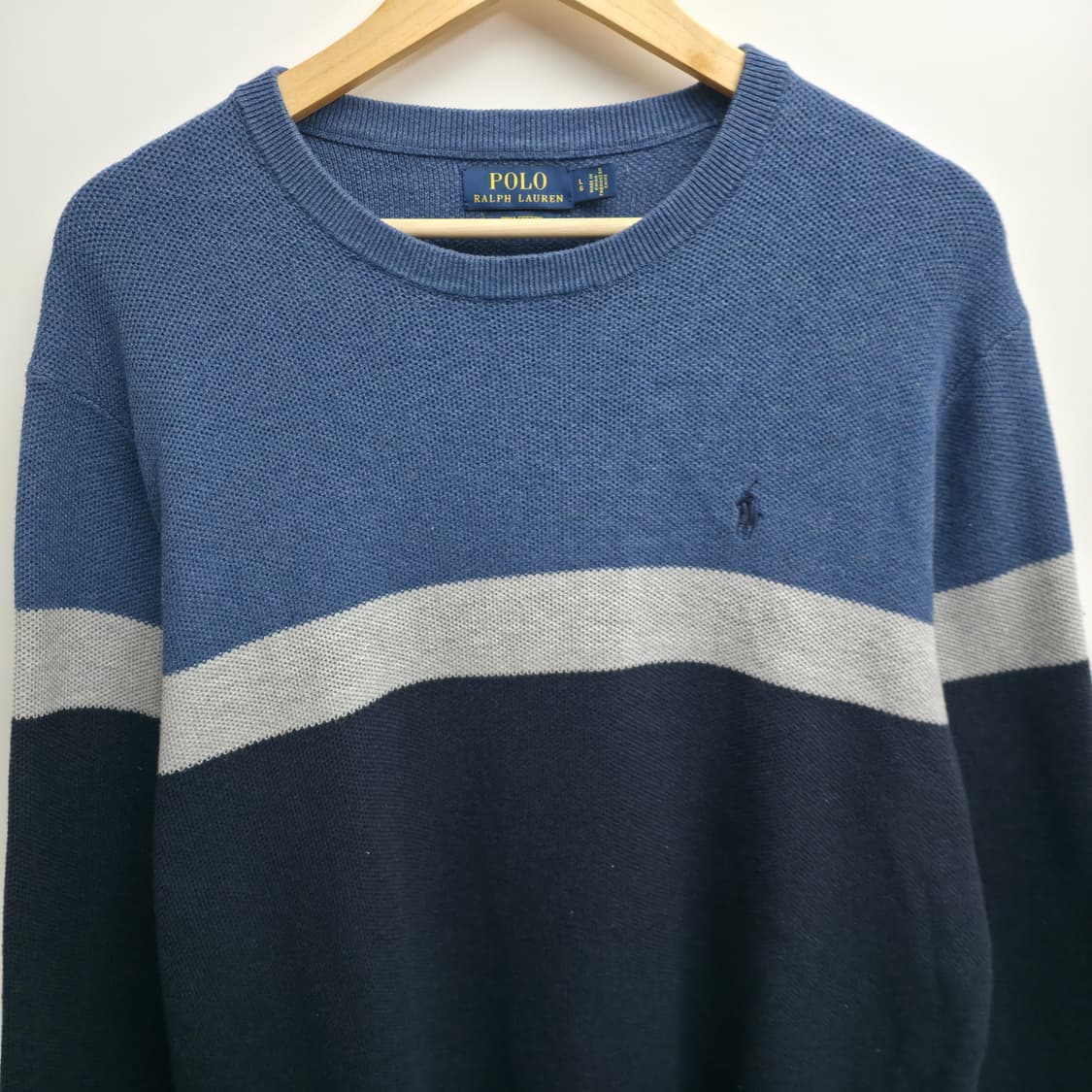 [L] 폴로 랄프로렌 블루 스트라이프 니트 상품이미지2
