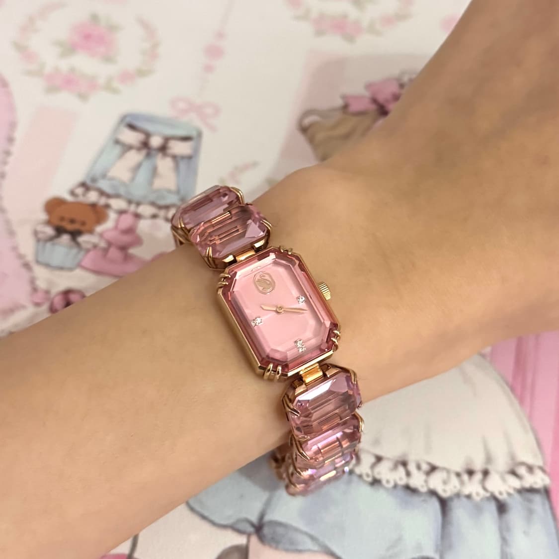 스와로브스키 핑크 밀레니아 워치 시계 상품이미지5