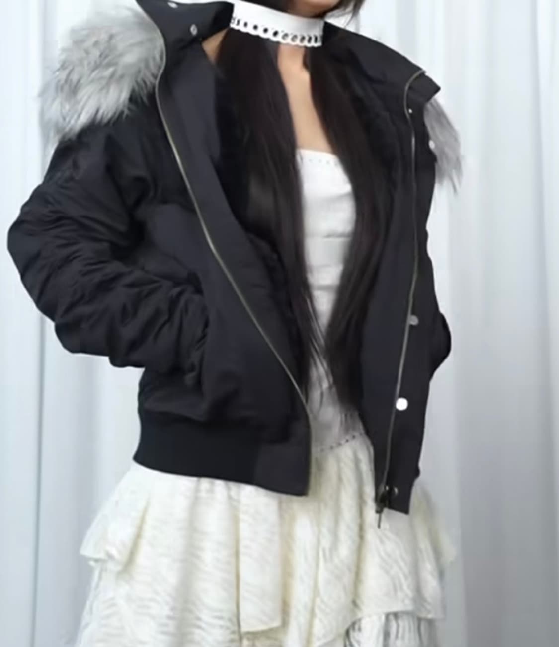 테스트 메커니즘 후드 퍼 자켓 상품이미지2