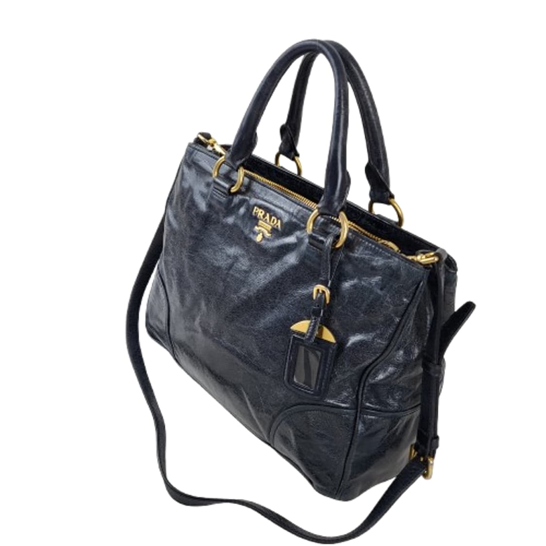 정품 프라다 비텔로 샤인 다크네이비 사첼백 상품이미지3