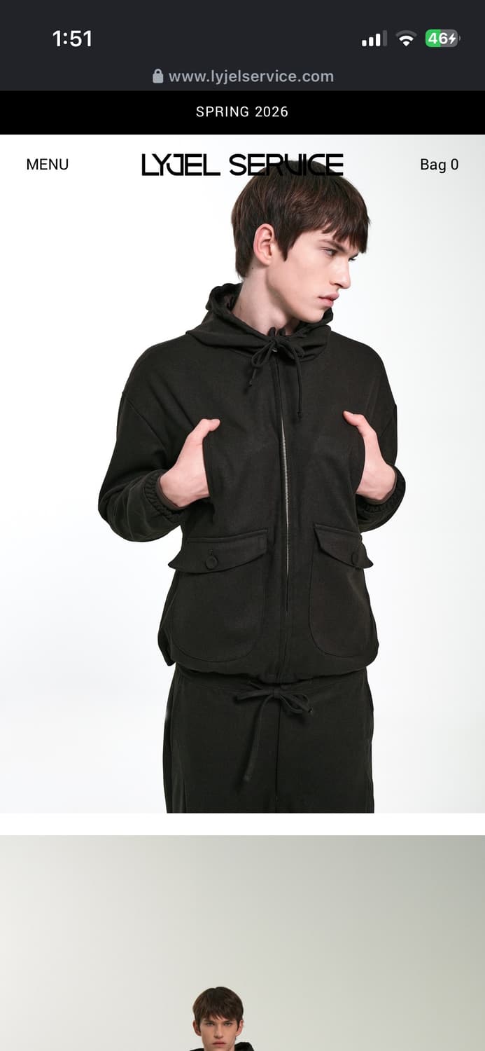 QUAD POCKET HOODED ZIP-UP (DARK BROWN) 상품이미지1