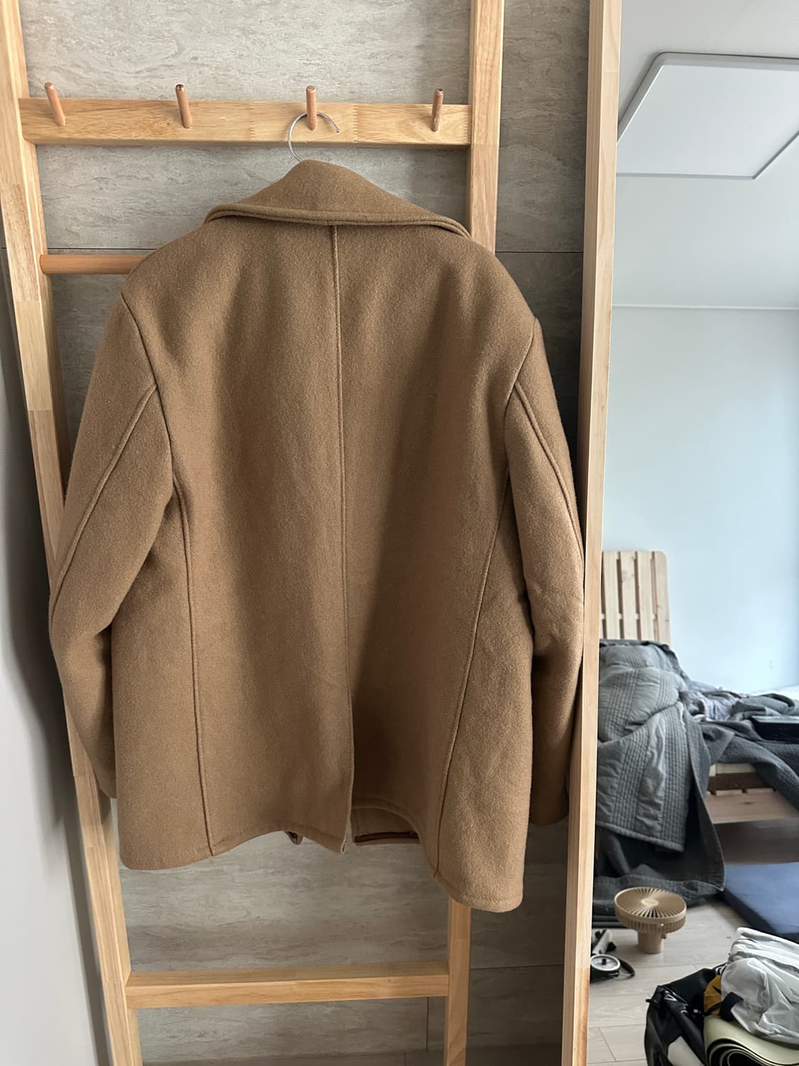 [L] made in usa 00s 쇼트 미해군 베이지 피코트 상품이미지8