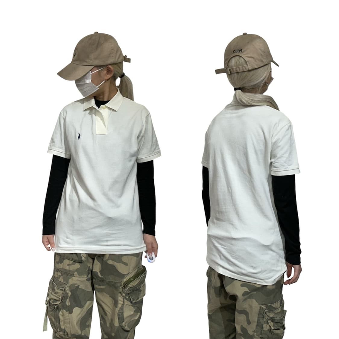 폴로 랄프 로렌 신형 화이트 반팔 카라 티셔츠 M 상품이미지1