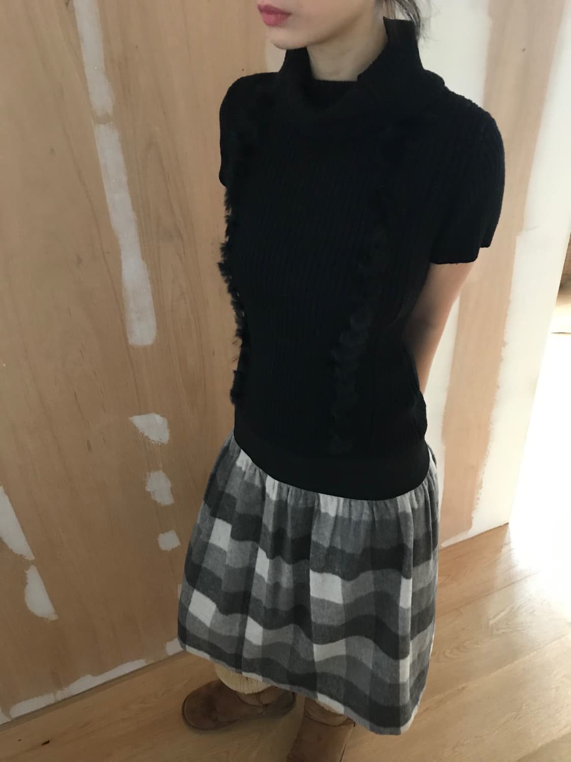 vintage check skirt (free) 상품이미지5