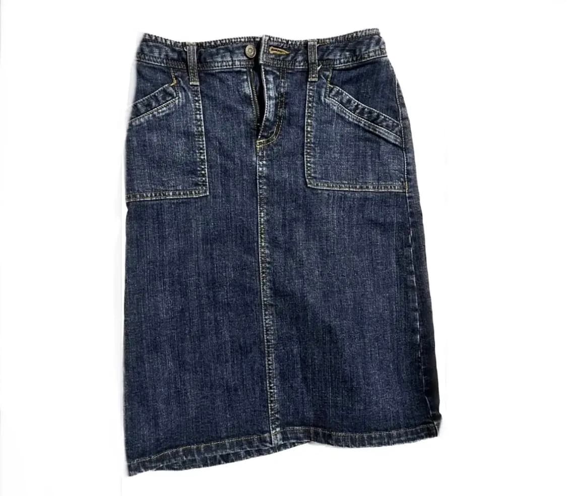 Denim midi skirt 데님 미디 청치마 상품이미지1