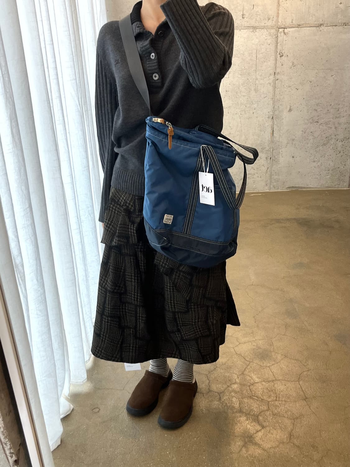 PORTER 포터 스티치 호보백 블루 상품이미지4