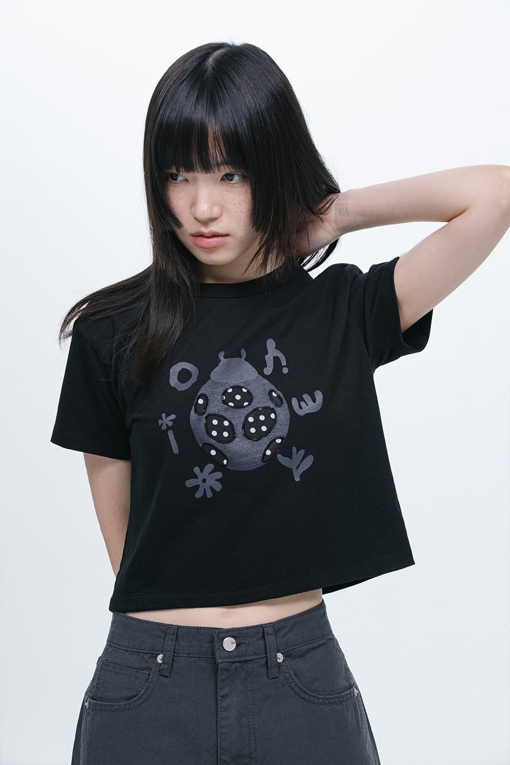 (택O 새상품) 오헤시오 DOT BUG PATCHY T-SHIRT 반팔 상품이미지2