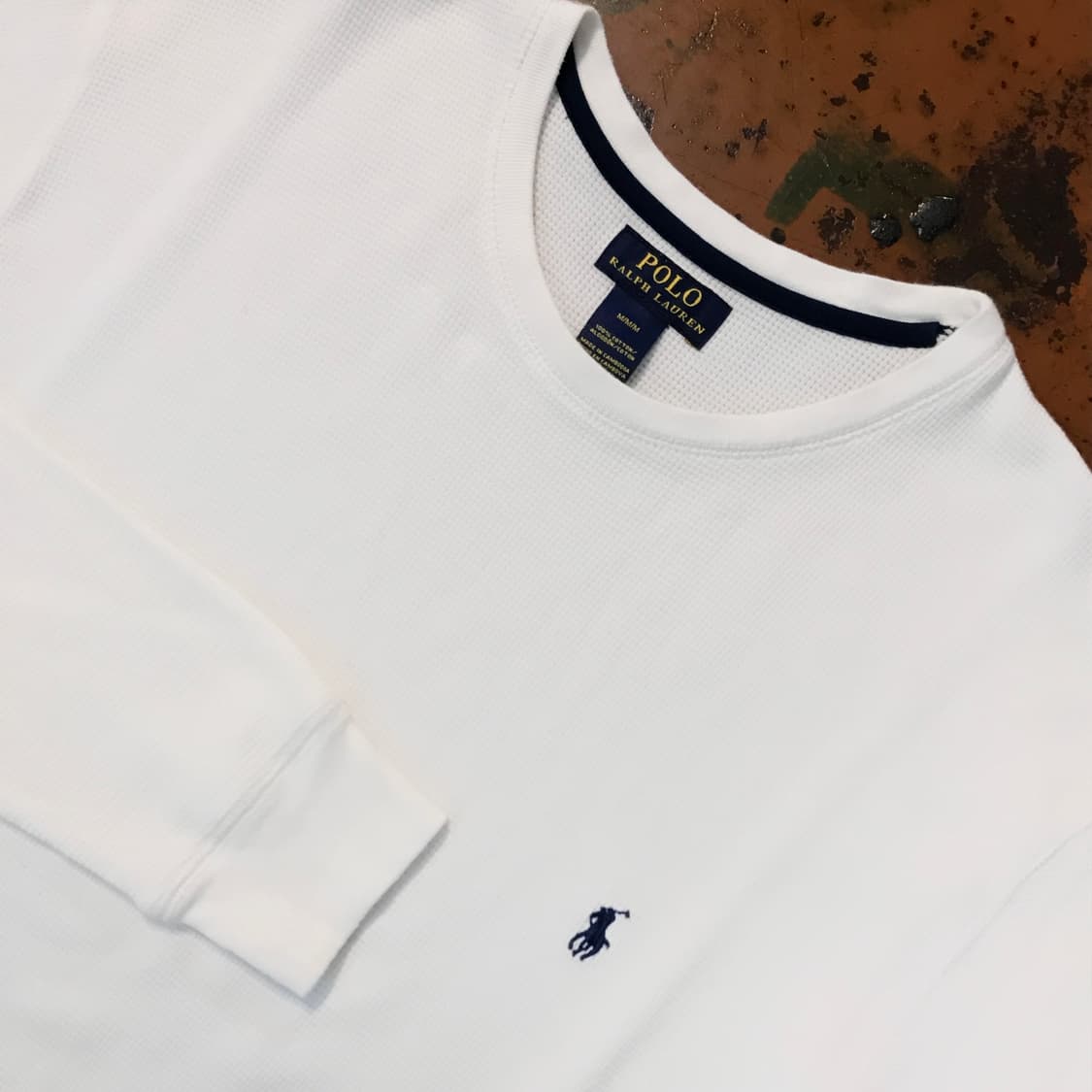 폴로랄프로렌 화이트 와플 롱 슬리브 쭉티 남성 102 여성 루즈핏 상품이미지3