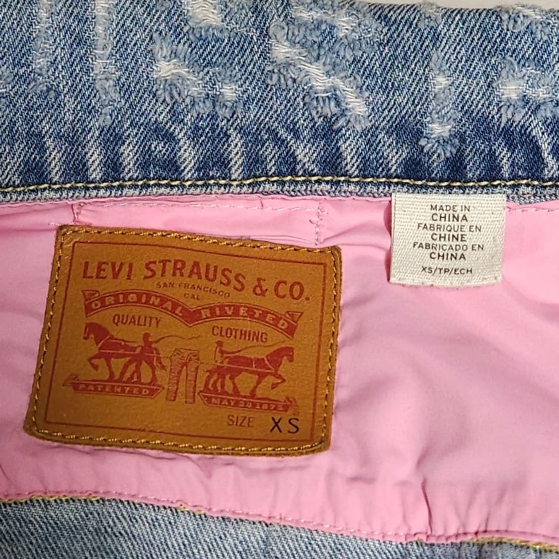 여성XS LEVIS 리바이스 50주년 한정판 커스텀 데님 청자켓 상품이미지8