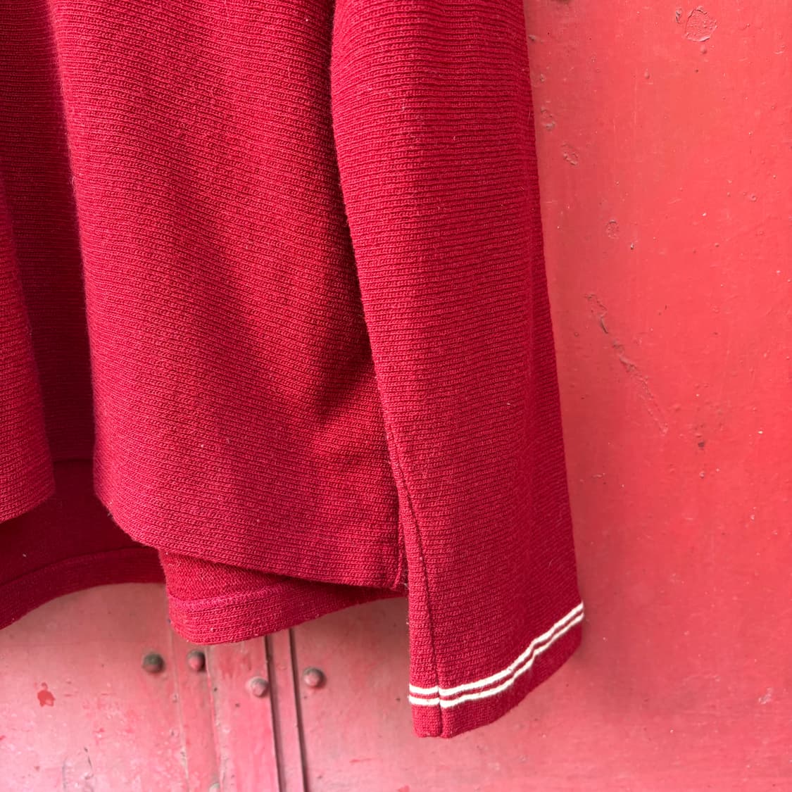 스톤아일랜드 브이넥 레드 스웨터 상품이미지4