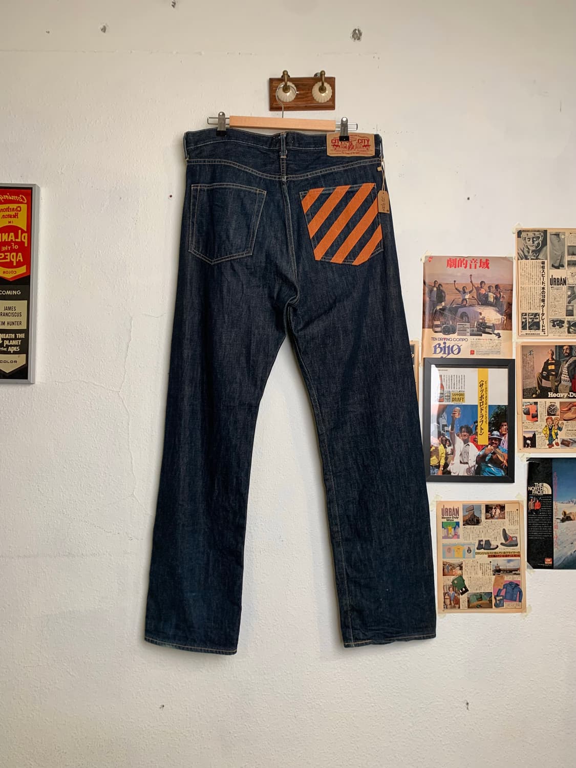 베이프 마일로 프론트 프린팅 데님 상품이미지3