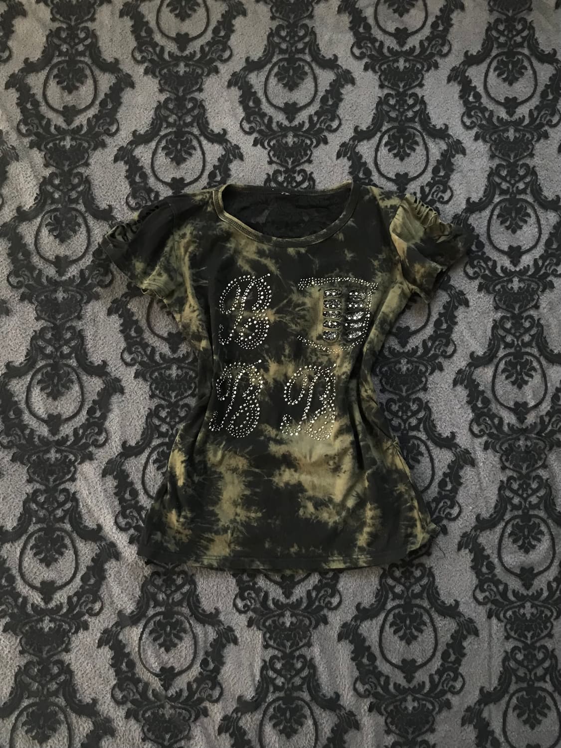 y2k Bernings Sho Archive Slash&Lace tee 상품이미지1