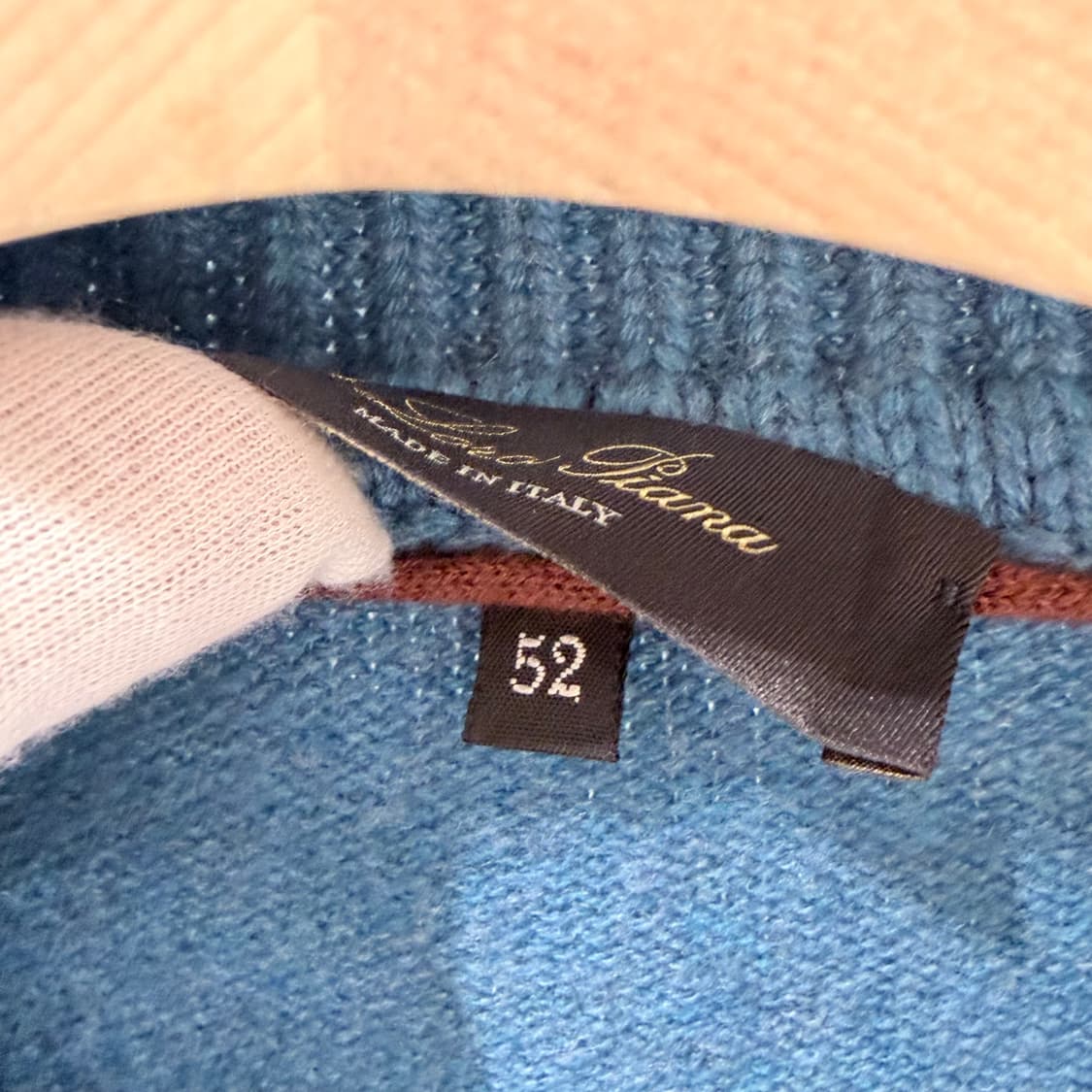 52 / 로로피아나 캐시미어 블루 니트 상품이미지5