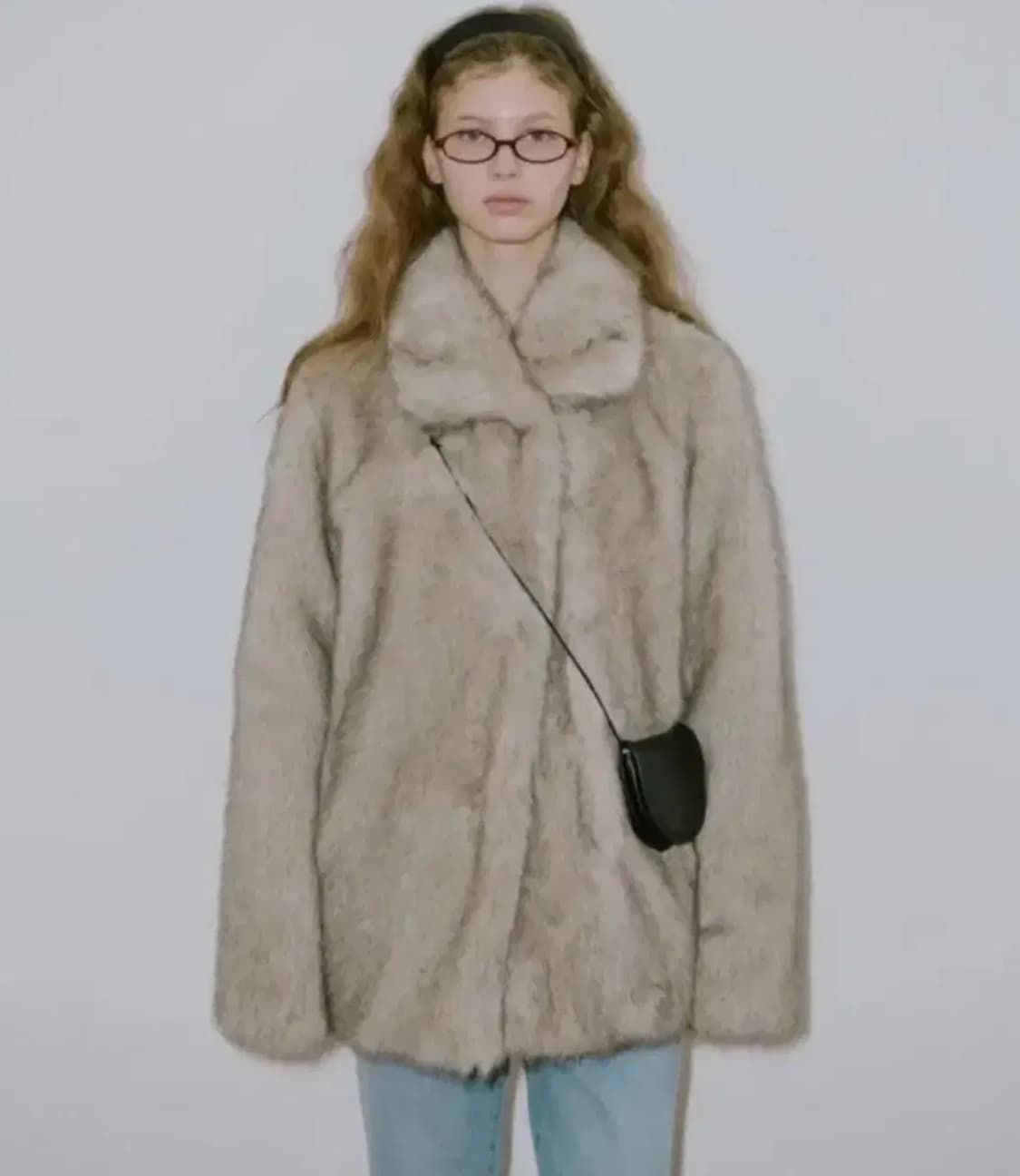 (새상품) 시눈 퍼자켓 heavy mix fur jacket 애쉬브라운 상품이미지1