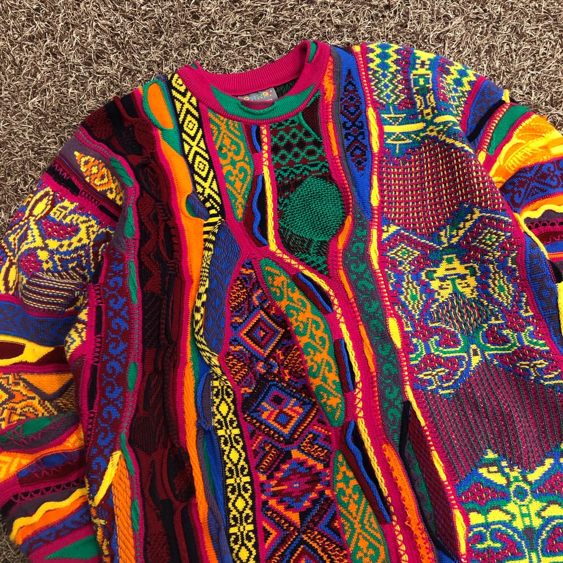 쿠지 울 멀티컬러 패턴 니트 상품이미지2