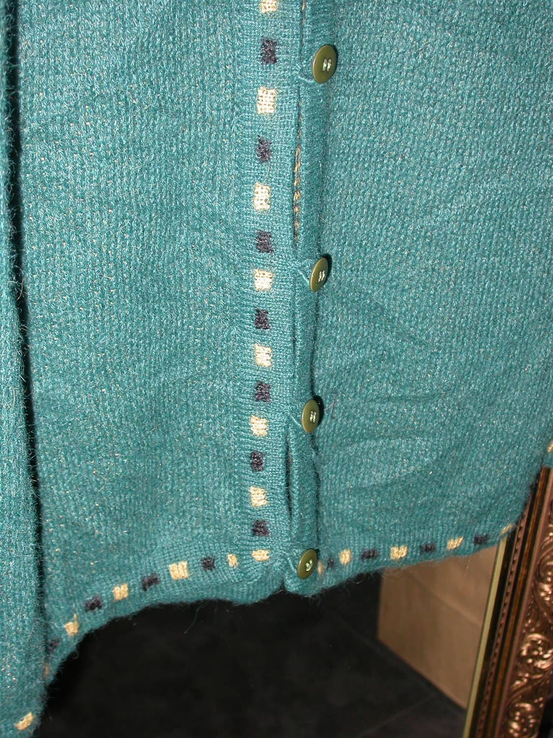 Vintage green knit cardigan 상품이미지3