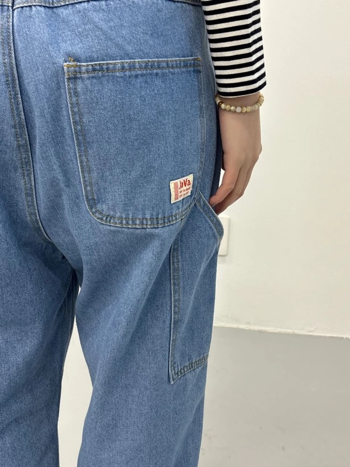 Java Elastic Waist Denim Pants 상품이미지1