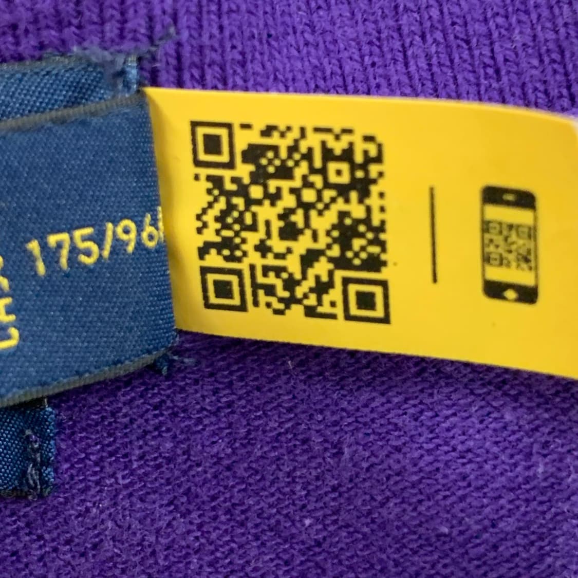 M 폴로랄프로렌 신형 QR택 커스텀 슬림핏 퍼플 PK 반팔 카라티 상품이미지6