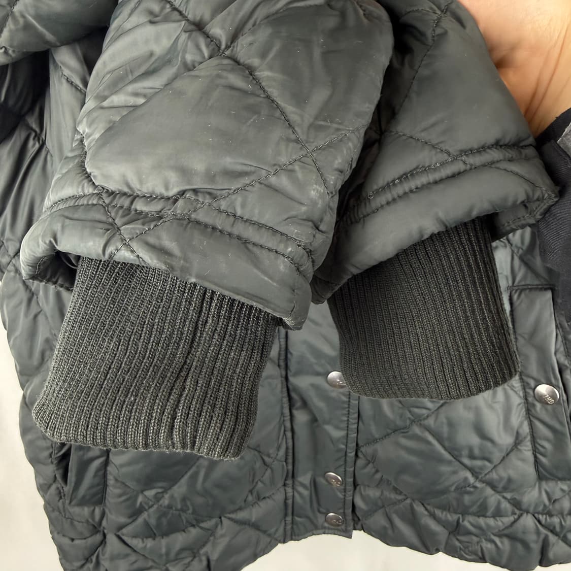 M) 타미힐피거데님 우먼스 퀼팅 패딩 자켓 차콜 상품이미지4
