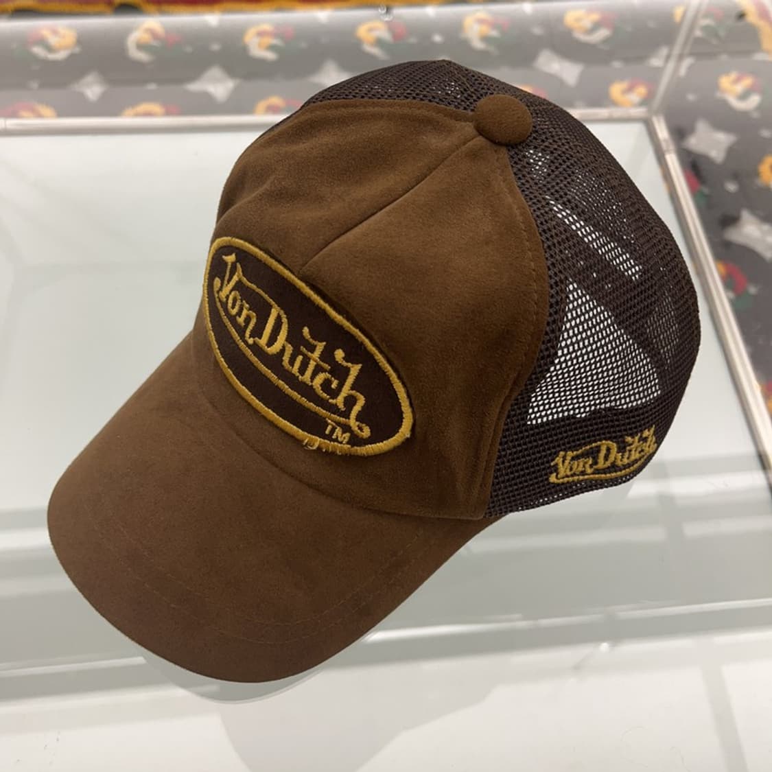 본 더치 캐주얼 Y2K 빅로고패치 브라운 볼캡 C08477 상품이미지3