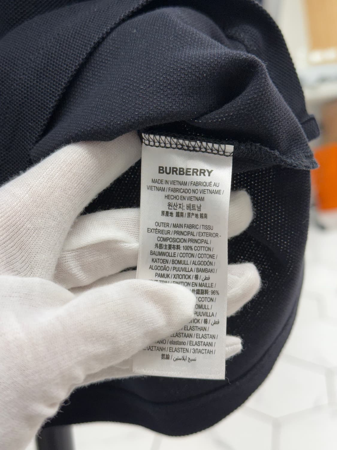 [M] 버버리 자수 로고 반팔 카라티 상품이미지4