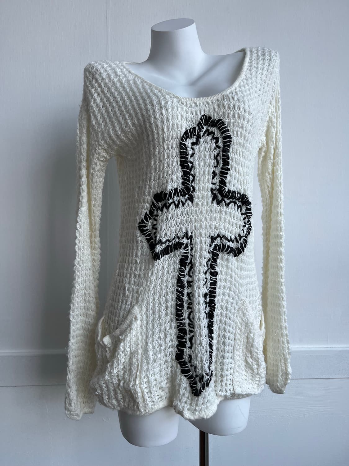 Heaven and Earth 크로스 크로쉐 니트 상품이미지1