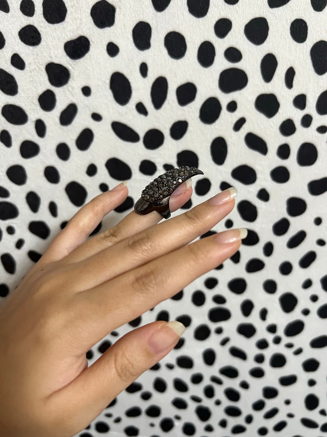 빈티지 고스 펑크 메탈 발톱 큐빅 마디 반지 네일링 애끼링 상품이미지8