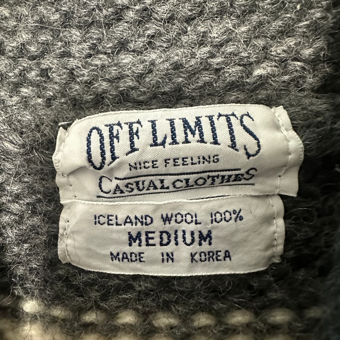 VINTAGE wool 100% knit jacket 상품이미지3