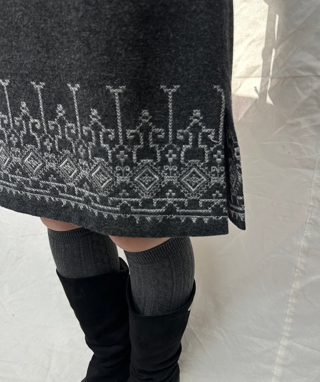 elle sports 에스닉 자수 스커트 상품이미지2